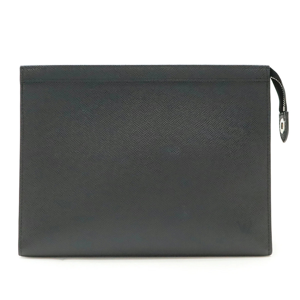 LOUIS VUITTON Taiga Pochette Voyage Shoulder Bag Calf Leather Noir Black